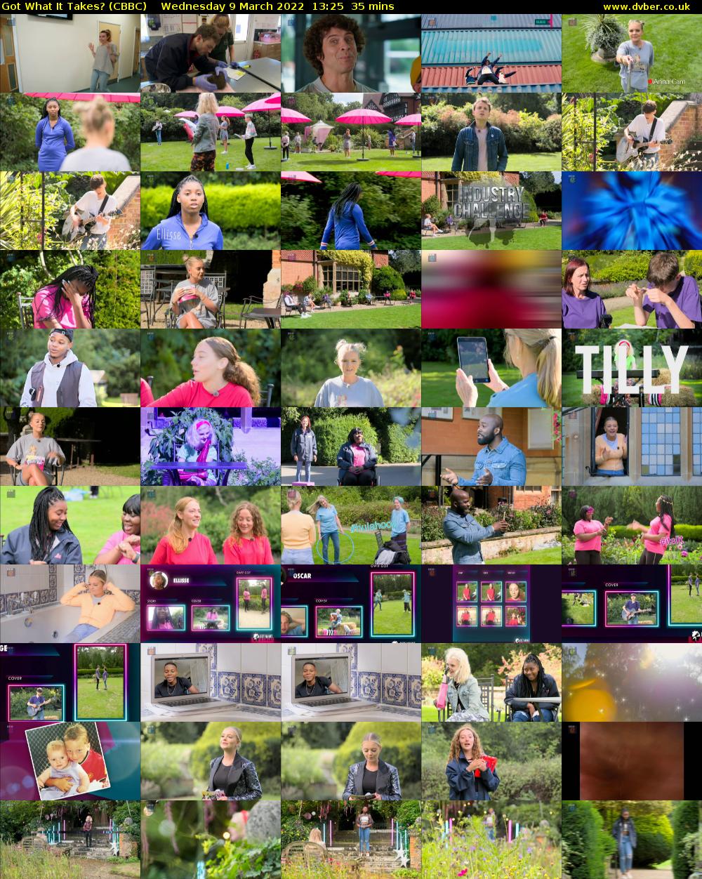 Got What It Takes? (CBBC) Wednesday 9 March 2022 13:25 - 14:00