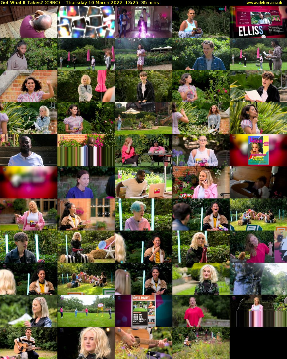 Got What It Takes? (CBBC) Thursday 10 March 2022 13:25 - 14:00