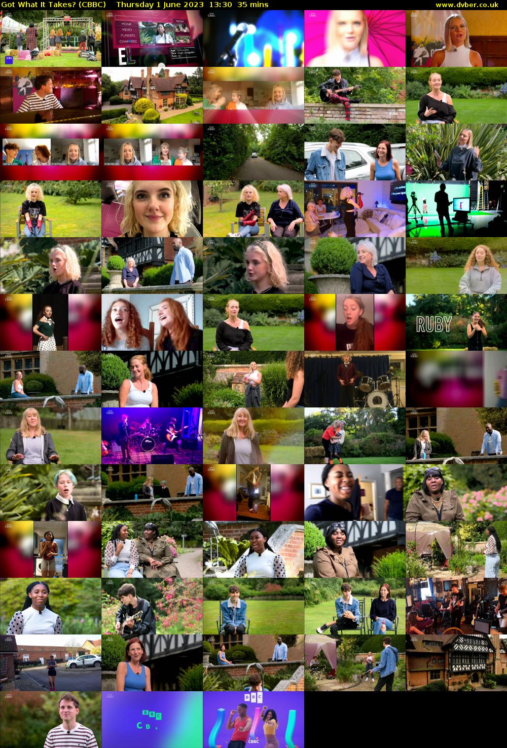 Got What It Takes? (CBBC) Thursday 1 June 2023 13:30 - 14:05