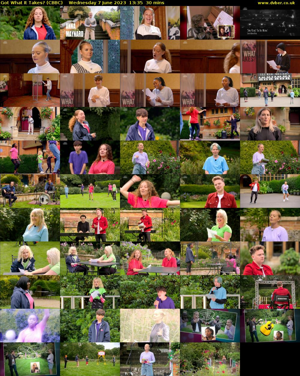 Got What It Takes? (CBBC) Wednesday 7 June 2023 13:35 - 14:05