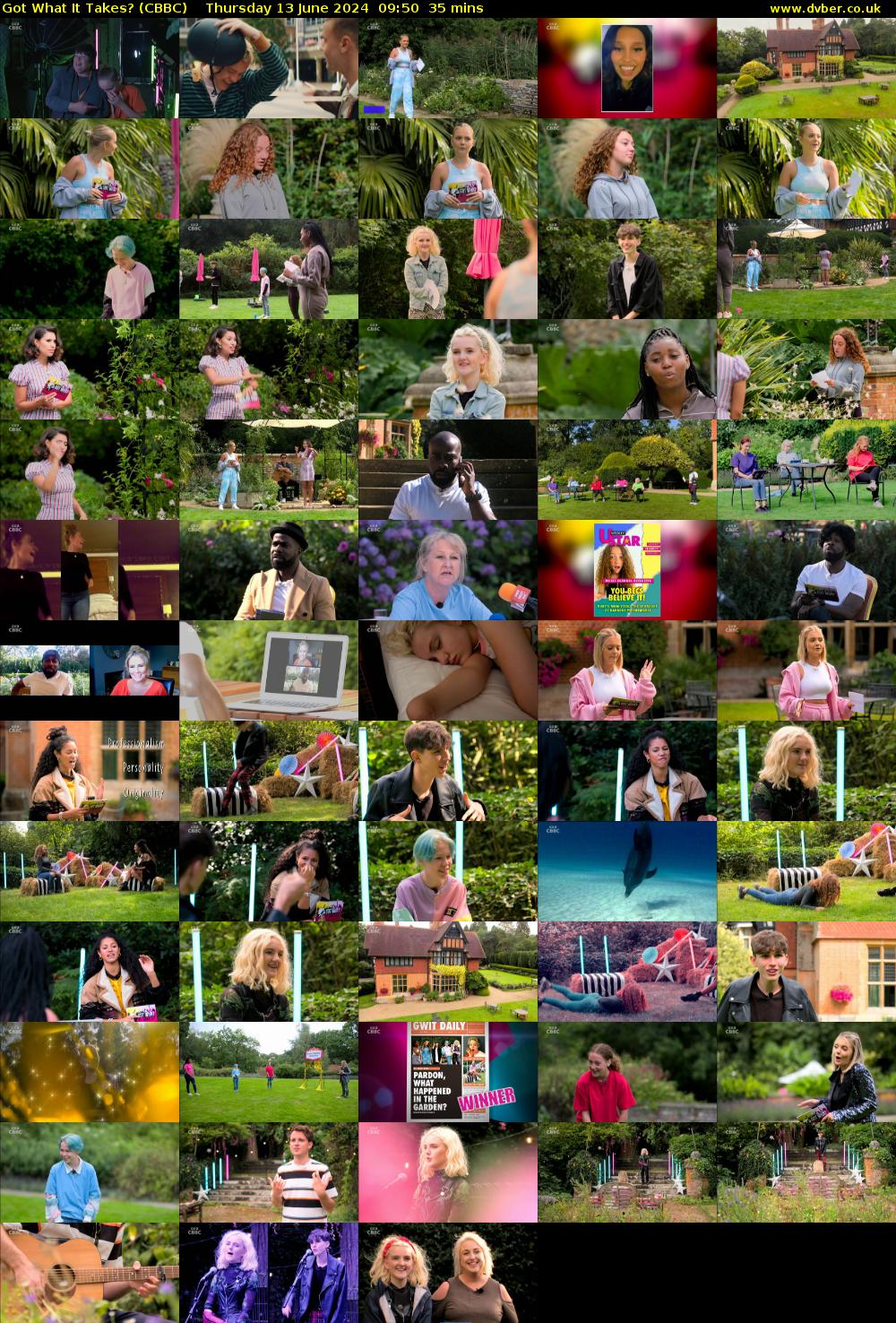 Got What It Takes? (CBBC) Thursday 13 June 2024 09:50 - 10:25