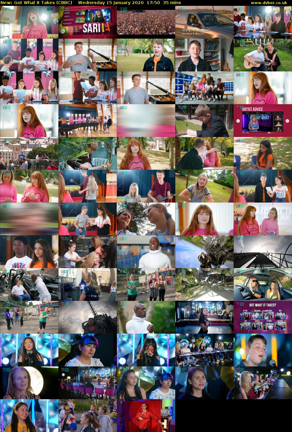 Got What It Takes (CBBC) Wednesday 15 January 2020 17:50 - 18:25