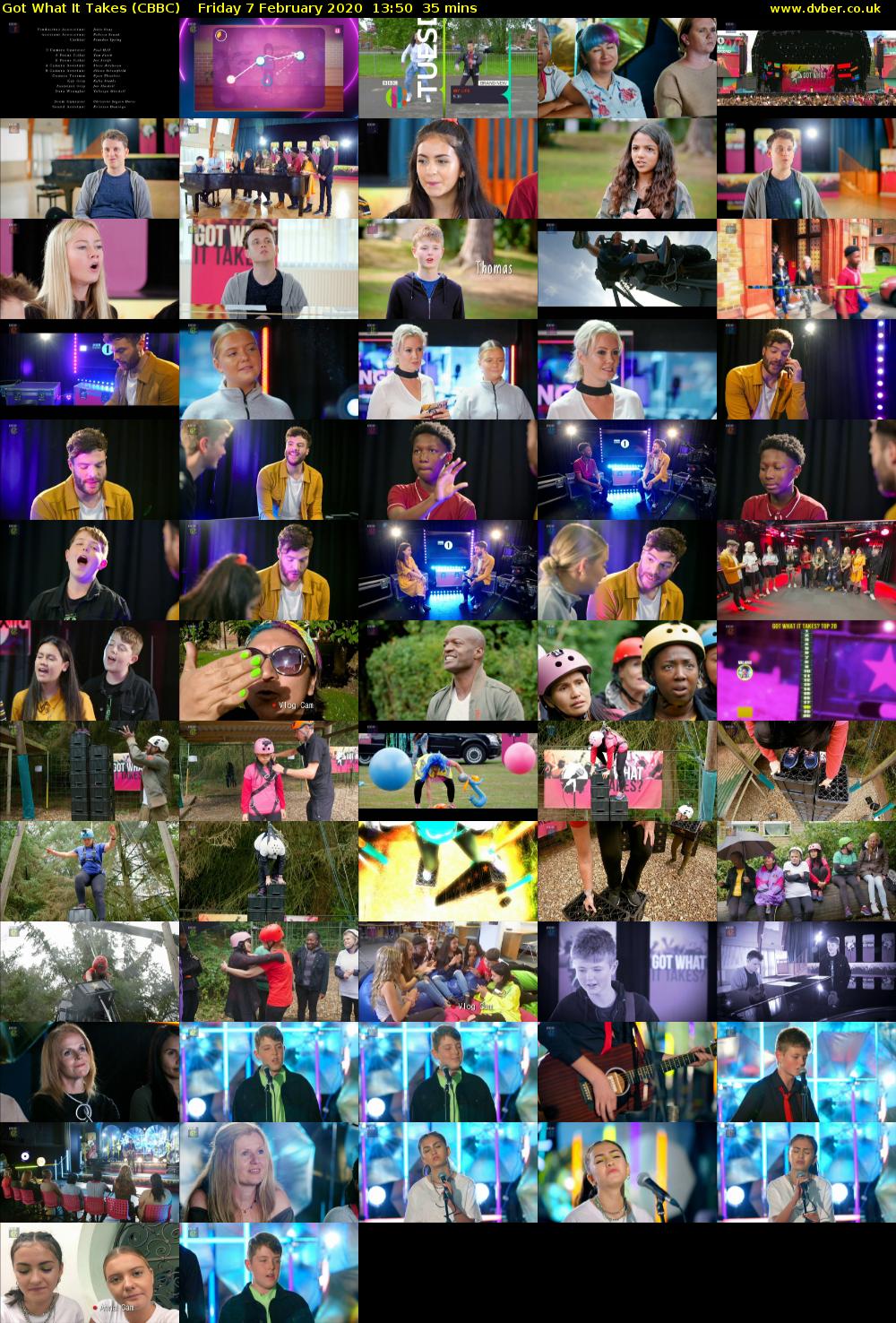 Got What It Takes (CBBC) Friday 7 February 2020 13:50 - 14:25