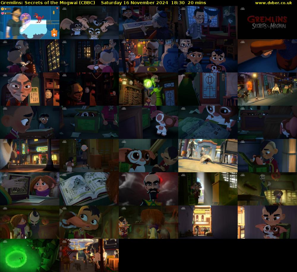 Gremlins: Secrets of the Mogwai (CBBC) Saturday 16 November 2024 18:30 - 18:50