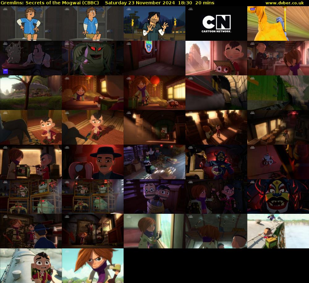 Gremlins: Secrets of the Mogwai (CBBC) Saturday 23 November 2024 18:30 - 18:50