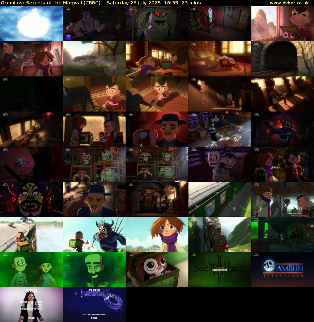 Gremlins: Secrets of the Mogwai (CBBC) Saturday 26 July 2025 18:35 - 18:58