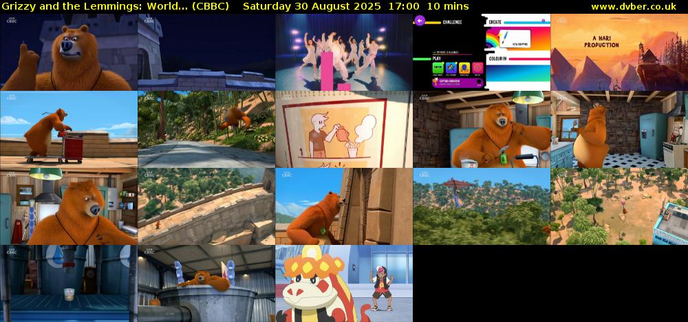 Grizzy and the Lemmings: World... (CBBC) Saturday 30 August 2025 17:00 - 17:10