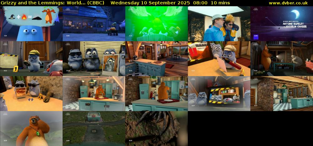 Grizzy and the Lemmings: World... (CBBC) Wednesday 10 September 2025 08:00 - 08:10