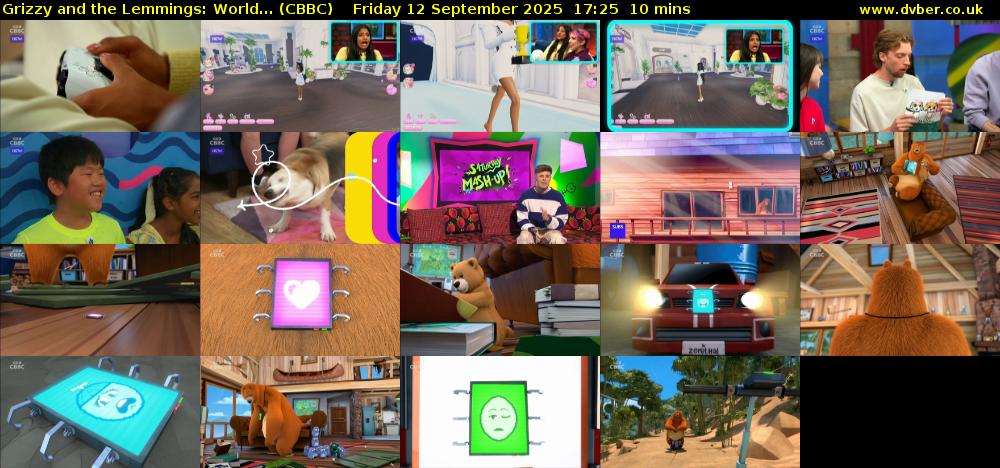 Grizzy and the Lemmings: World... (CBBC) Friday 12 September 2025 17:25 - 17:35