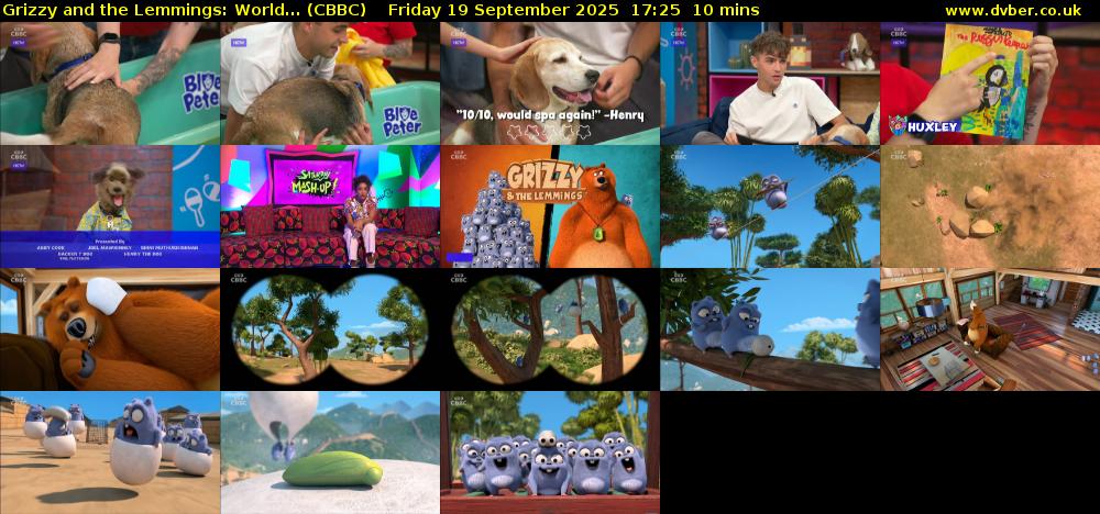 Grizzy and the Lemmings: World... (CBBC) Friday 19 September 2025 17:25 - 17:35