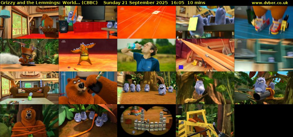 Grizzy and the Lemmings: World... (CBBC) Sunday 21 September 2025 16:05 - 16:15