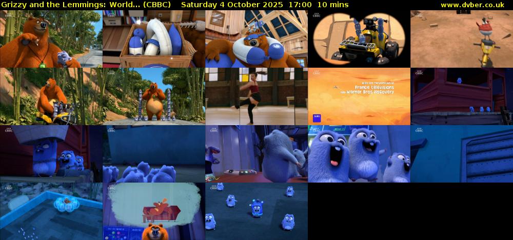 Grizzy and the Lemmings: World... (CBBC) Saturday 4 October 2025 17:00 - 17:10