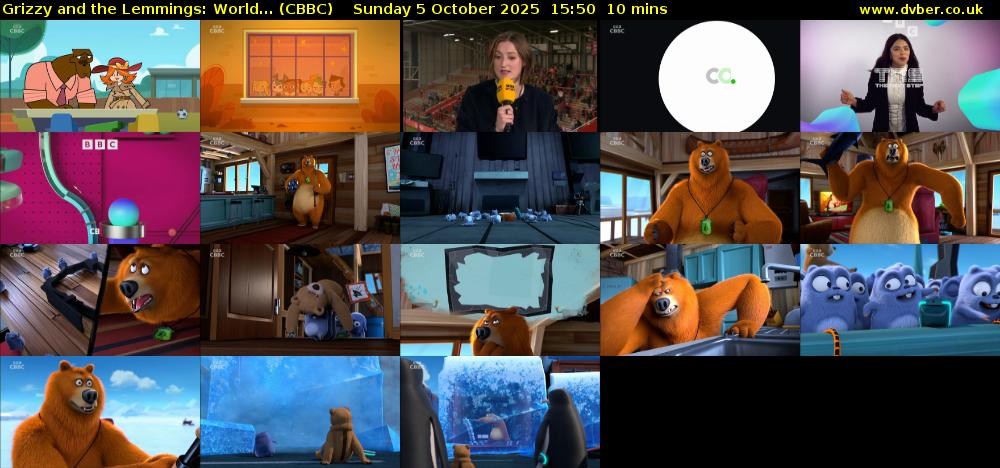Grizzy and the Lemmings: World... (CBBC) Sunday 5 October 2025 15:50 - 16:00