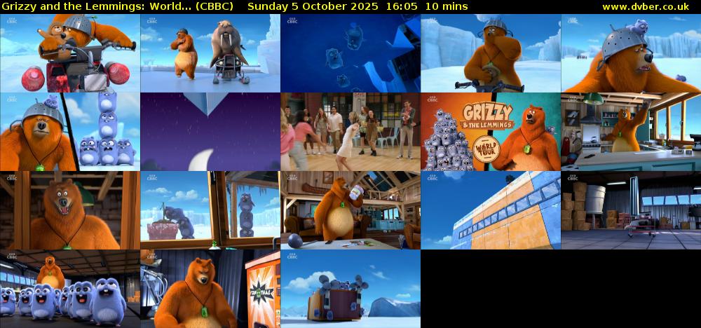 Grizzy and the Lemmings: World... (CBBC) Sunday 5 October 2025 16:05 - 16:15