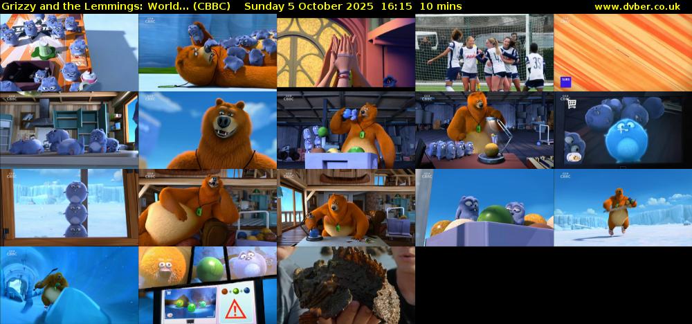 Grizzy and the Lemmings: World... (CBBC) Sunday 5 October 2025 16:15 - 16:25