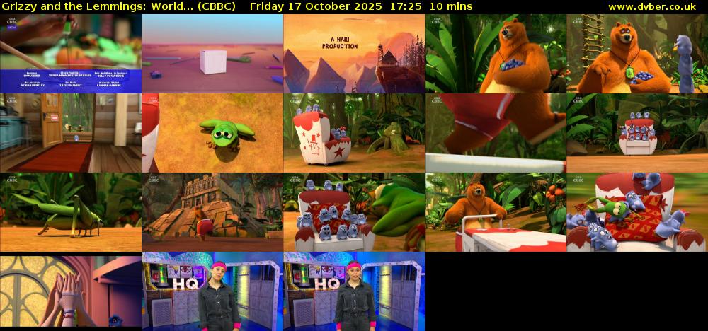Grizzy and the Lemmings: World... (CBBC) Friday 17 October 2025 17:25 - 17:35