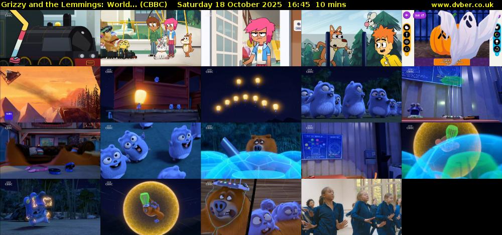 Grizzy and the Lemmings: World... (CBBC) Saturday 18 October 2025 16:45 - 16:55