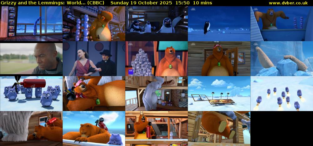 Grizzy and the Lemmings: World... (CBBC) Sunday 19 October 2025 15:50 - 16:00