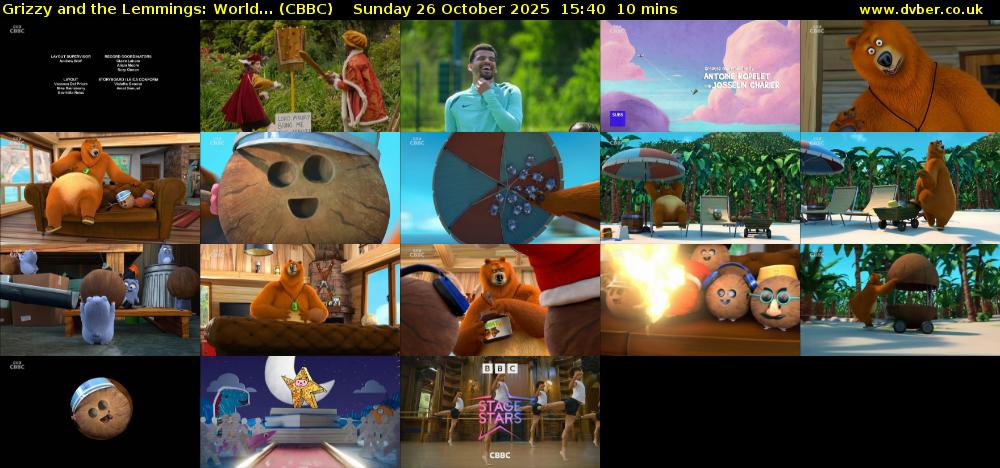 Grizzy and the Lemmings: World... (CBBC) Sunday 26 October 2025 15:40 - 15:50