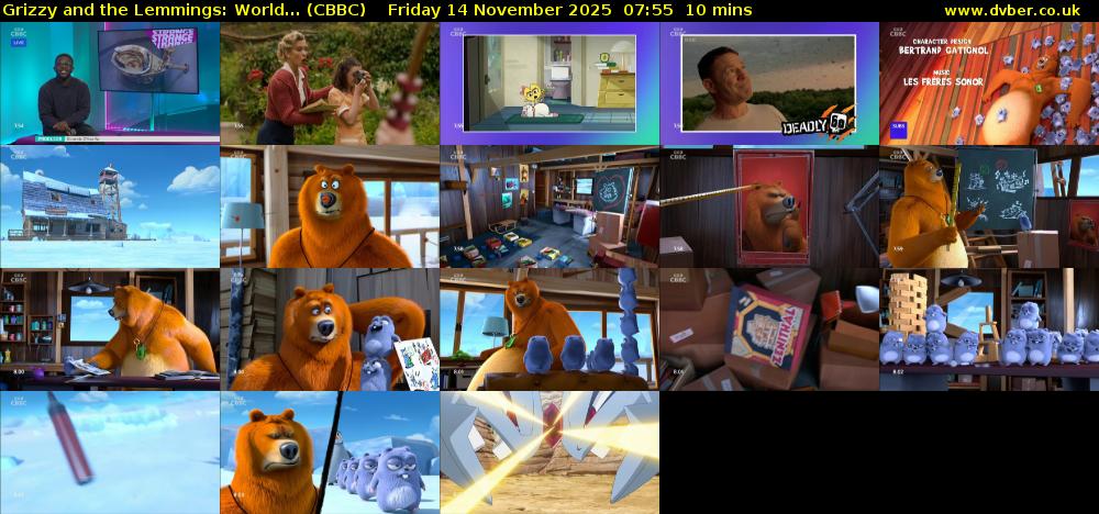 Grizzy and the Lemmings: World... (CBBC) Friday 14 November 2025 07:55 - 08:05