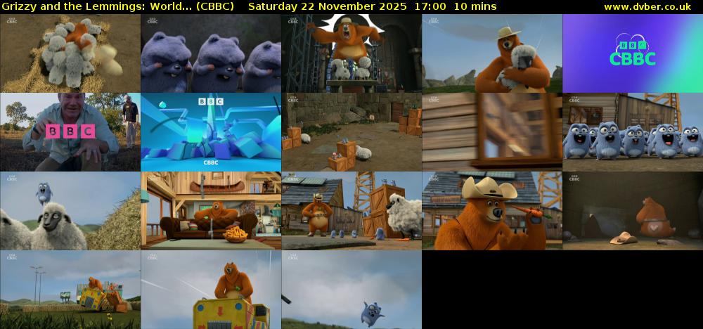 Grizzy and the Lemmings: World... (CBBC) Saturday 22 November 2025 17:00 - 17:10