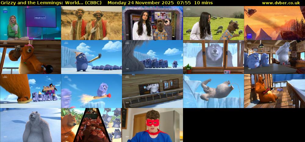 Grizzy and the Lemmings: World... (CBBC) Monday 24 November 2025 07:55 - 08:05