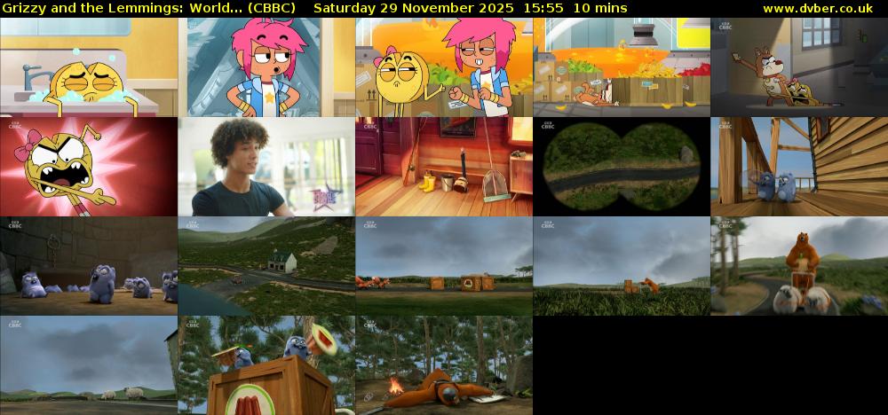 Grizzy and the Lemmings: World... (CBBC) Saturday 29 November 2025 15:55 - 16:05