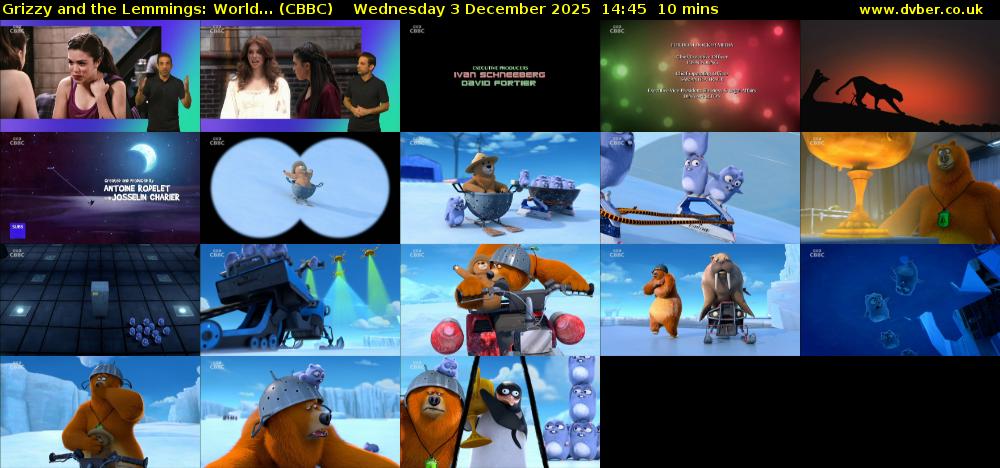 Grizzy and the Lemmings: World... (CBBC) Wednesday 3 December 2025 14:45 - 14:55