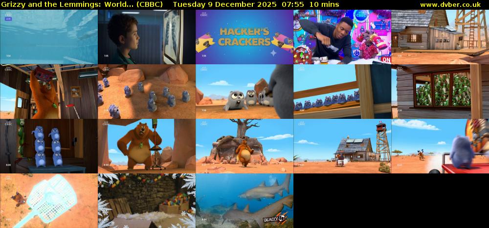 Grizzy and the Lemmings: World... (CBBC) Tuesday 9 December 2025 07:55 - 08:05