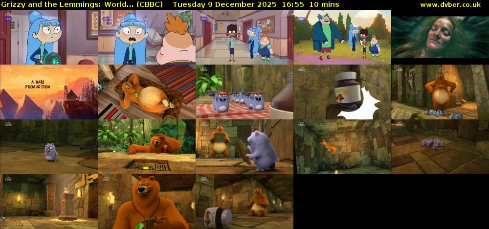 Grizzy and the Lemmings: World... (CBBC) Tuesday 9 December 2025 16:55 - 17:05