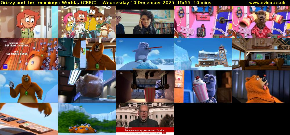 Grizzy and the Lemmings: World... (CBBC) Wednesday 10 December 2025 15:55 - 16:05