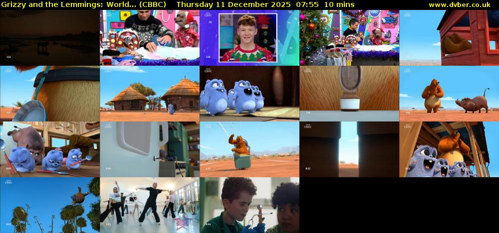 Grizzy and the Lemmings: World... (CBBC) Thursday 11 December 2025 07:55 - 08:05