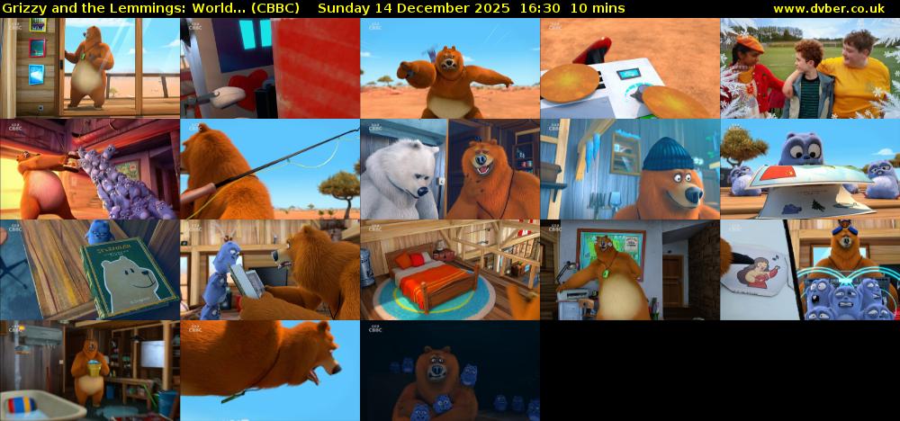 Grizzy and the Lemmings: World... (CBBC) Sunday 14 December 2025 16:30 - 16:40