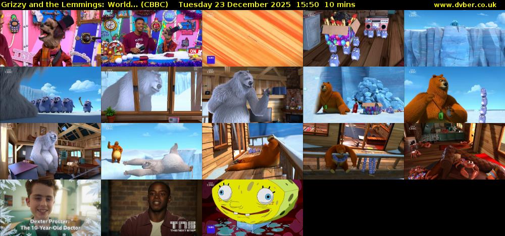 Grizzy and the Lemmings: World... (CBBC) Tuesday 23 December 2025 15:50 - 16:00