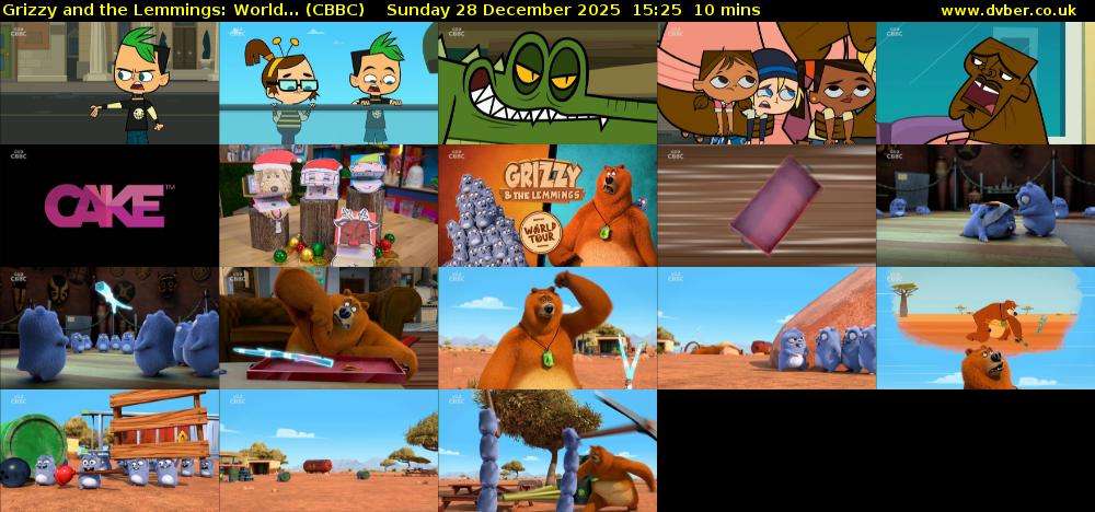 Grizzy and the Lemmings: World... (CBBC) Sunday 28 December 2025 15:25 - 15:35
