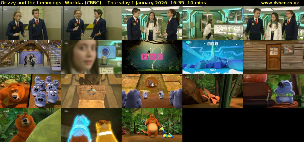 Grizzy and the Lemmings: World... (CBBC) Thursday 1 January 2026 16:35 - 16:45