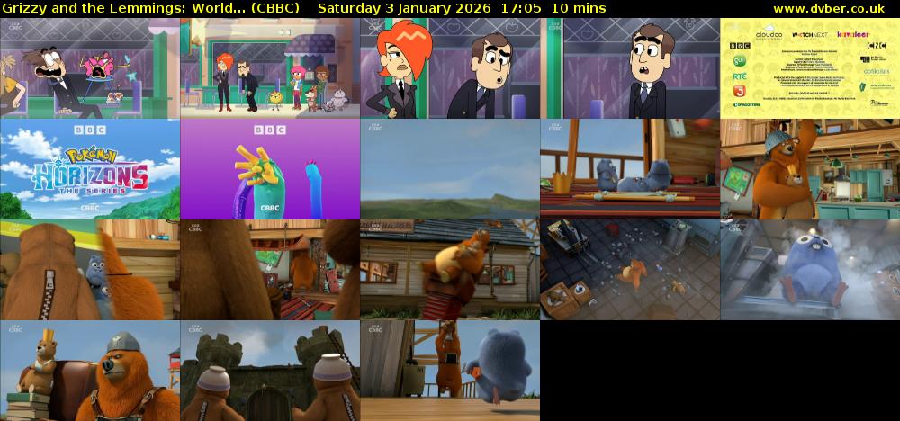 Grizzy and the Lemmings: World... (CBBC) Saturday 3 January 2026 17:05 - 17:15