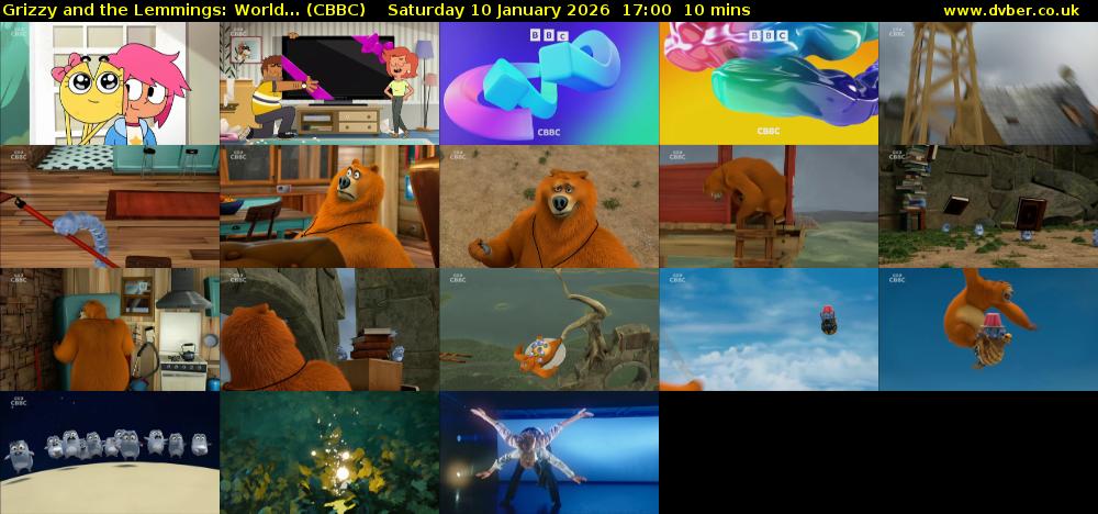 Grizzy and the Lemmings: World... (CBBC) Saturday 10 January 2026 17:00 - 17:10
