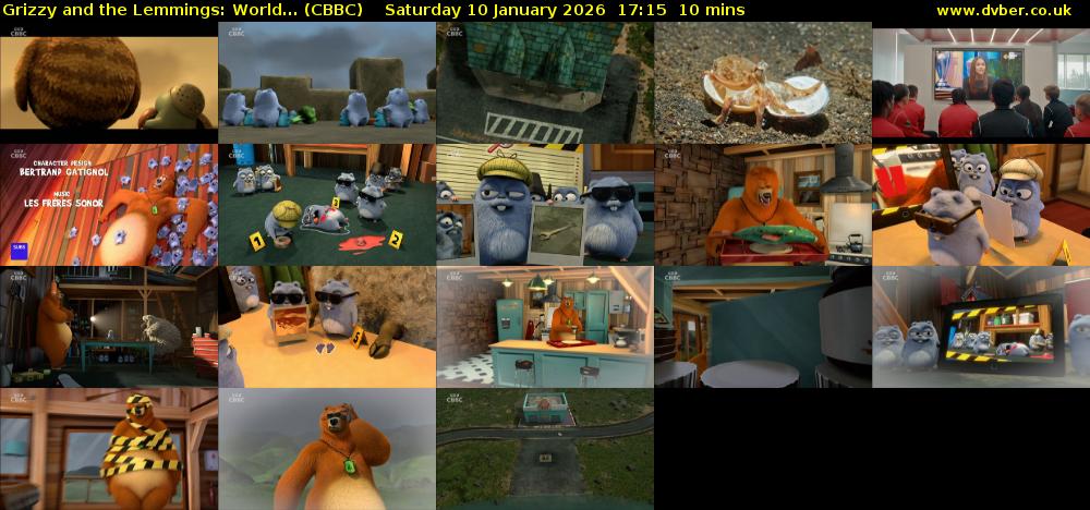 Grizzy and the Lemmings: World... (CBBC) Saturday 10 January 2026 17:15 - 17:25