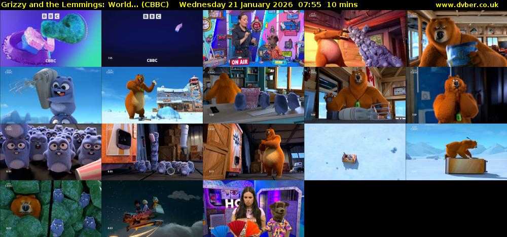 Grizzy and the Lemmings: World... (CBBC) Wednesday 21 January 2026 07:55 - 08:05