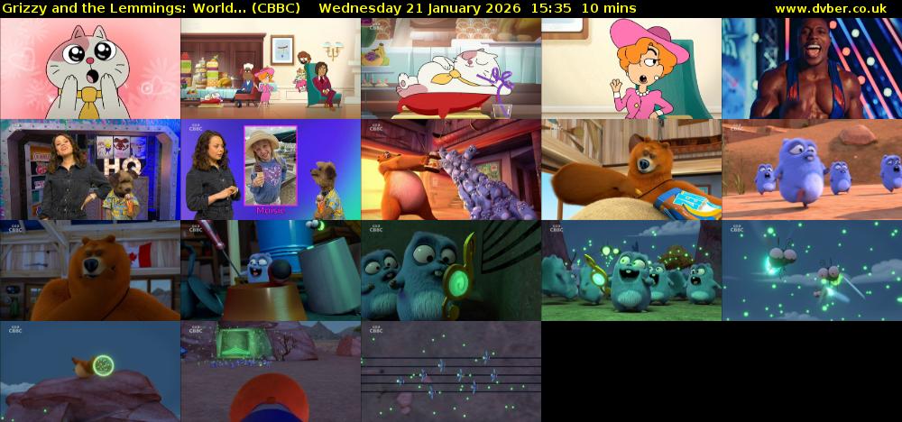 Grizzy and the Lemmings: World... (CBBC) Wednesday 21 January 2026 15:35 - 15:45