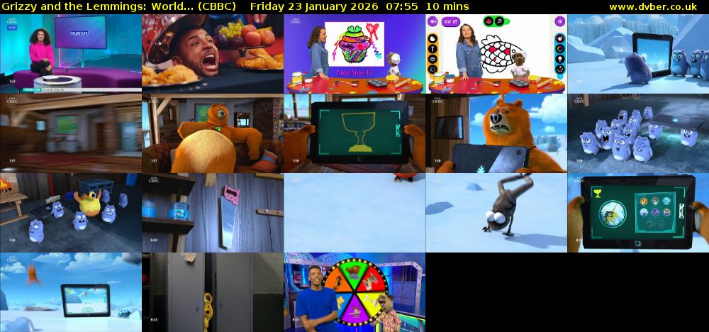 Grizzy and the Lemmings: World... (CBBC) Friday 23 January 2026 07:55 - 08:05