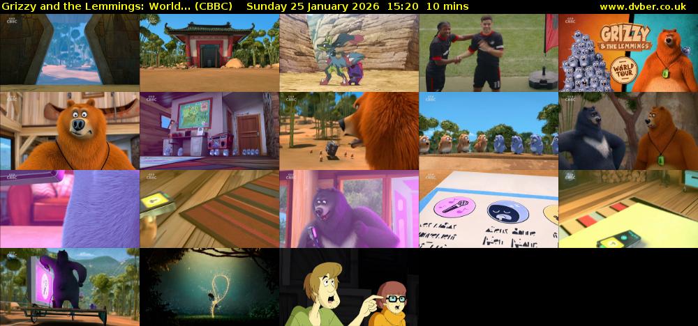 Grizzy and the Lemmings: World... (CBBC) Sunday 25 January 2026 15:20 - 15:30
