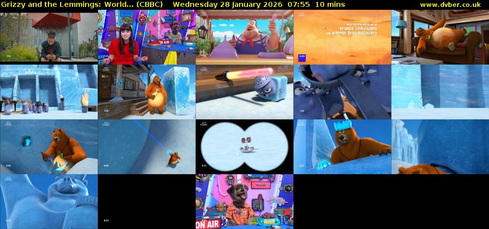 Grizzy and the Lemmings: World... (CBBC) Wednesday 28 January 2026 07:55 - 08:05