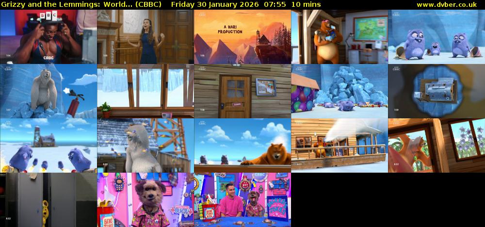 Grizzy and the Lemmings: World... (CBBC) Friday 30 January 2026 07:55 - 08:05