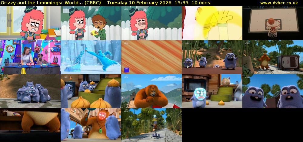 Grizzy and the Lemmings: World... (CBBC) Tuesday 10 February 2026 15:35 - 15:45