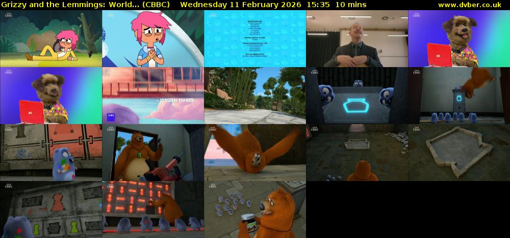 Grizzy and the Lemmings: World... (CBBC) Wednesday 11 February 2026 15:35 - 15:45