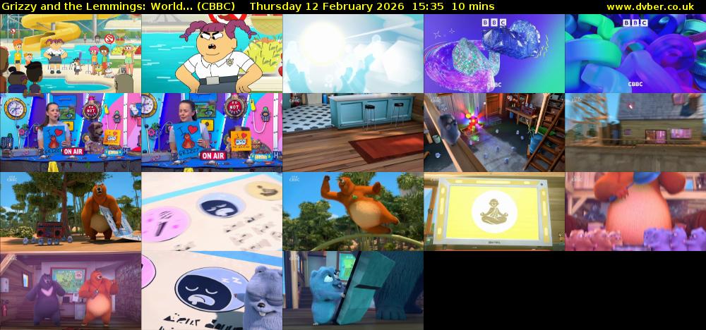 Grizzy and the Lemmings: World... (CBBC) Thursday 12 February 2026 15:35 - 15:45