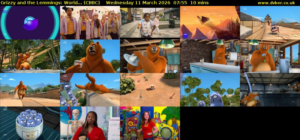 Grizzy and the Lemmings: World... (CBBC) Wednesday 11 March 2026 07:55 - 08:05