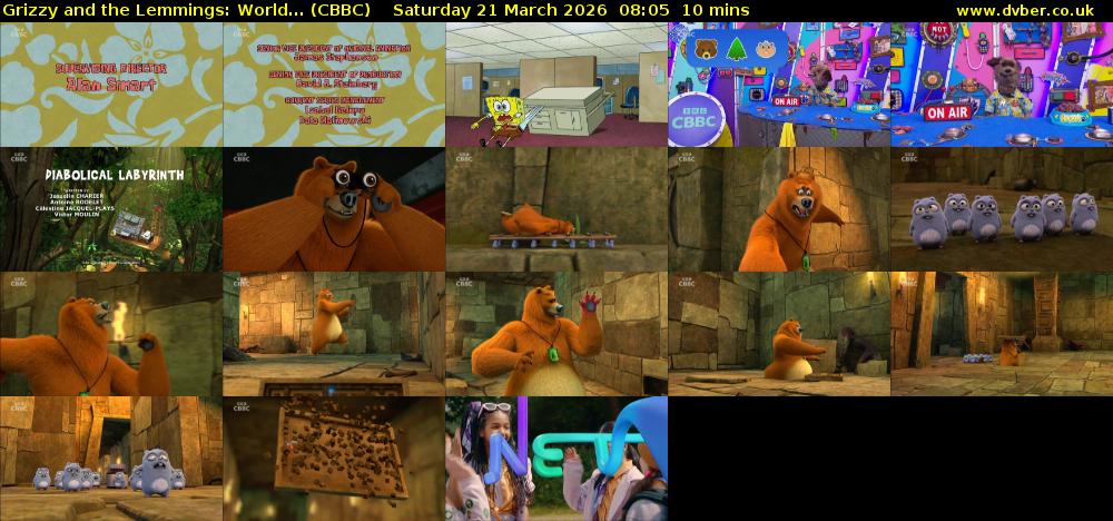 Grizzy and the Lemmings: World... (CBBC) Saturday 21 March 2026 08:05 - 08:15